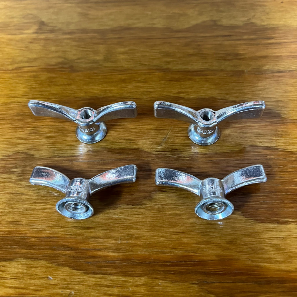 4 NOS SUGINO BICYCLE 5/16" THREAD WING AXLE NUTS FRONT WHEEL RIM HUB