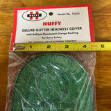 HUFFY BICYCLE SISSY BAR HEAD COVER PAD GREEN GLITTER VINTAGE NOS NEVER USED