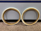HWA FONG BMX WHITE TIRES 86 87 88 GT PRO PERFORMER HARO FREESTYLE BMX OLD SCHOOL NOS