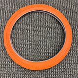 BICYCLE TIRE 20 X 1.95 ORANGE WALL FITS OLD SCHOOL BMX MONGOOSE SCHWINN & OTHERS