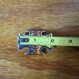 BICYCLE HEAD BADGE NAME PLATE CHOPPER WITH FLAMES