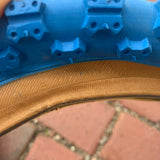 VINTAGE BICYCLE TIRES BLUE 16 INCH FIT MANY KIDS BIKES CARTS WAGONS NEW SET 16  X 2.125"