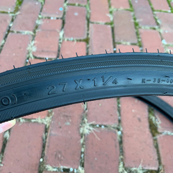 BICYCLE TIRES 27 X 1-1/4 TO FIT SCHWINN S-6 OR K-2 RIM CONTINENTAL & O ...