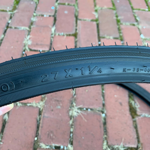 schwinn bicycle tires 27 inch BICYCLE TIRES 27 X 1-1/4 TO FIT SCHWINN S-6 OR K-2 RIM CONTINENTAL & OTHERS NEW