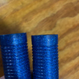 HUNT WILDE BICYCLE HANDLE BAR GRIPS BLUE GLITTER FITS MUSCLE BIKES SCHWINN HUFFY