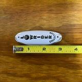 BICYCLE HEAD BADGE NAME PLATE CHOPPER LOWRIDER WHITE & BLACK NEW