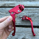 NEW OLD SCHOOL CANDY RED BMX BRAKE LEVERS FOR COOK BROS JMC REDLINE MONGOOSE NOS