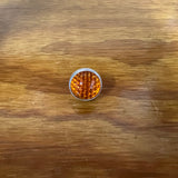 GLASS REFLECTOR FOR BICYCLE OR HARLEY DAVIDSON MOTOR CYCLES AMBER / ORANGE NOS