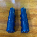 HUNT WILDE BICYCLE HANDLE BAR GRIPS BLUE GLITTER FITS MUSCLE BIKES SCHWINN HUFFY