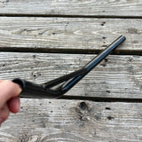 BMX BICYCLE SEAT POST 22.2 STEEL BLACK BENT STYLE FOR OLD SCHOOL BMX & OTHERS