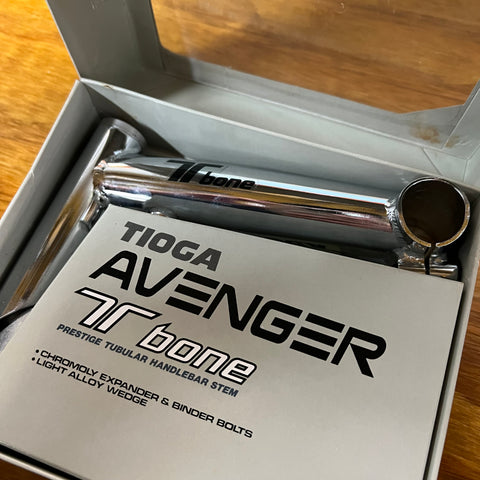 MOUNTAIN BIKE HANDLE BAR STEM TIOGA AVENGER T BONE VINTAGE JAPAN MOUNTAIN BIKE HANDLE BAR STEM TIOGA AVENGER T BONE VINTAGE JAPAN