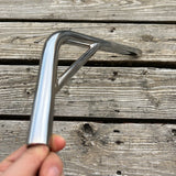 BMX BICYCLE SEAT POST 22.2 STEEL CHROME BENT STYLE FOR OLD SCHOOL BMX & OTHERS