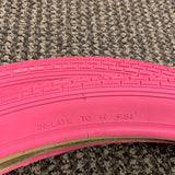 BICYCLE TIRES 26 X 2.125 BRICK TREAD PINK FIT SCHWINN PHANTOM HUFFY AND OTHERS