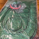 HUFFY BICYCLE SISSY BAR HEAD COVER PAD GREEN GLITTER VINTAGE NOS NEVER USED