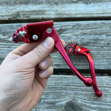 NEW OLD SCHOOL CANDY RED BMX BRAKE LEVERS FOR COOK BROS JMC REDLINE MONGOOSE NOS