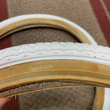 HWA FONG BMX WHITE TIRES 86 87 88 GT PRO PERFORMER HARO FREESTYLE BMX OLD SCHOOL NOS