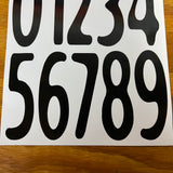 OLD SCHOOL BMX BLACK NUMBER PLATE STICKER SET FITS MONGOOSE GT HUTCH PK NOS