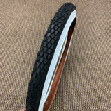 BICYCLE TIRE 26 X 2.125 KNOBBY WHITE WALL FIT SCHWINN & OTHERS NEW