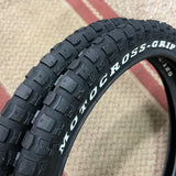 BMX TIRES MOTOCROSS - GRIP 20 X 2.125 FITS OLD SCHOOL BMX SCHWINN GT & OTHERS