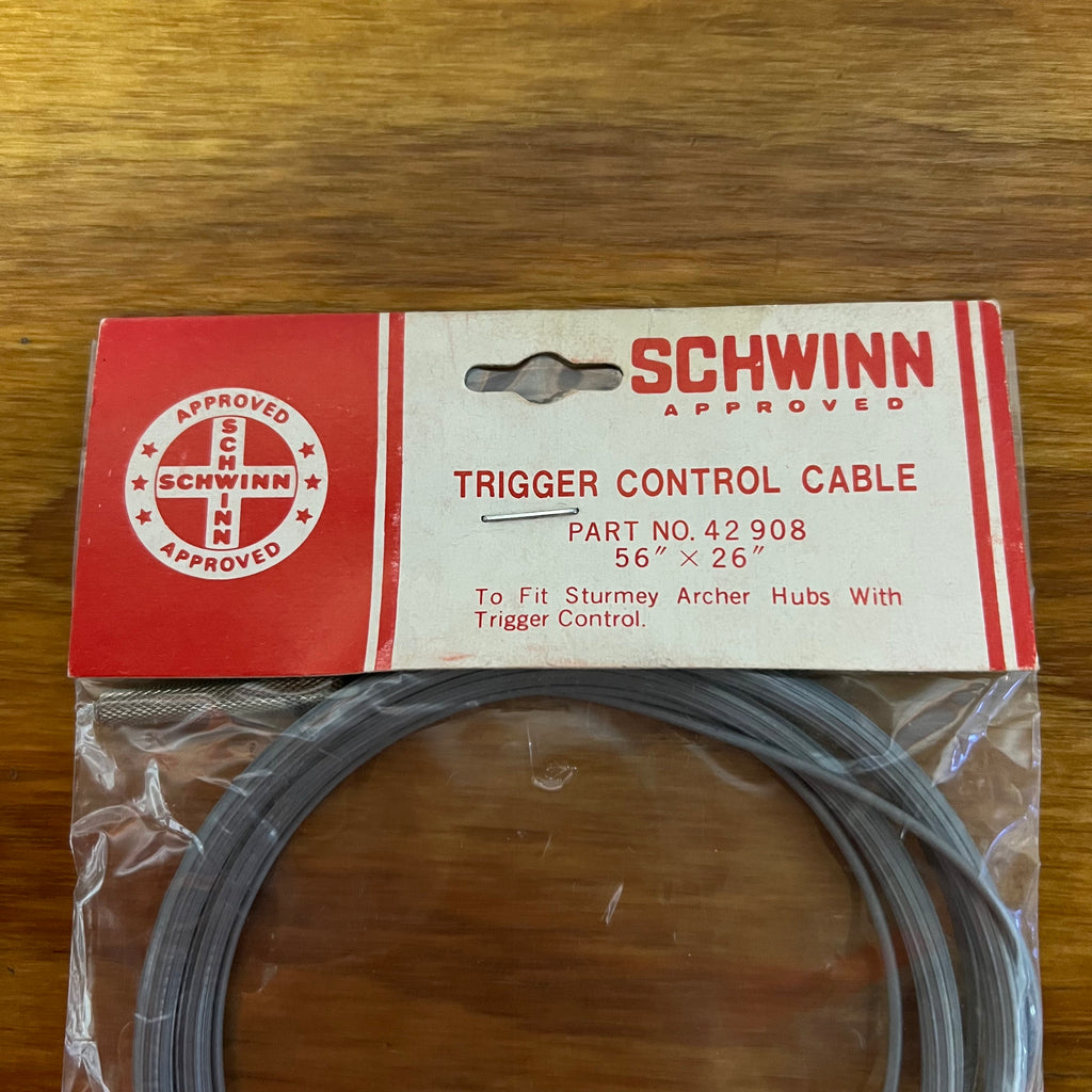 SCHWINN APPROVED TRIGGER CONTROL CABLE NO 42908 VINTAGE NOS