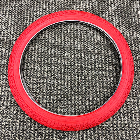 BICYCLE TIRE 20 X 1.95 RED WALL FITS OLD SCHOOL BMX GT MONGOOSE SCHWINN OTHERS