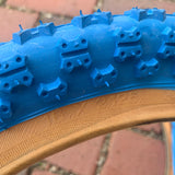 VINTAGE BICYCLE TIRES BLUE 16 INCH FIT MANY KIDS BIKES CARTS WAGONS NEW SET 16  X 2.125"