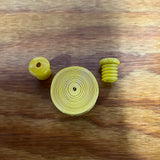 BICYCLE HANDLE BAR TAPE & PLUGS SOLID YELLOW FITS SCHWINN & OTHERS VINTAGE NOS