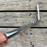 BMX BICYCLE SEAT POST 22.2 STEEL CHROME BENT STYLE FOR OLD SCHOOL BMX & OTHERS