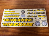 OLD MID SCHOOL MONGOOSE OUTER LIMITS COMPLETE STICKER DECAL SET BMX BIKE NOS