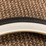 BICYCLE TIRE WHITE WALL FIT SEARS HUFFY AMF ROADMASTER 20 x 1.75 BRICK TREAD