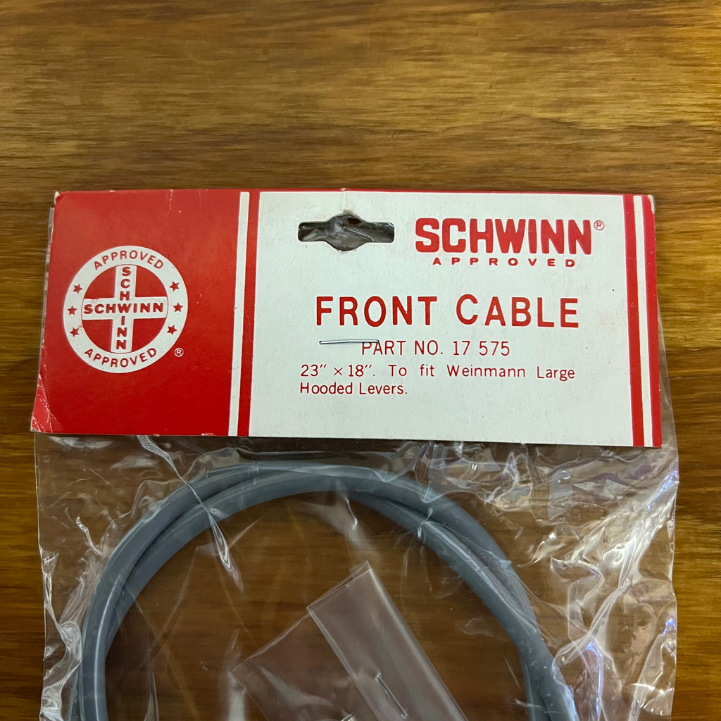 SCHWINN APPROVED FRONT CABLE FITS ROAD BIKES & OTHERS NO 17575 VINTAGE NOS