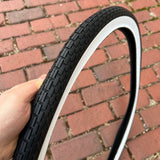 BICYCLE TIRE FIT SCHWINN 24 X 1-3/4 S-7 WHEELS FLEET STARLET WHITE WALL NEW