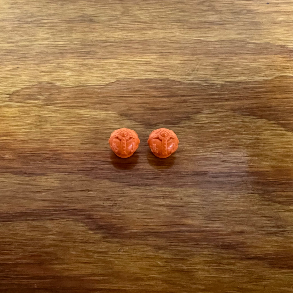 CROWN BICYCLE TIRE VALVE CAPS ORANGE FITS SCHWINN STINGRAYS & OTHERS VINTAGE