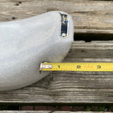 PERSONS CLEAR SILVER/ WHITE GLITTER BICYCLE BANANA SEAT FITS SCHWINN AND OTHERS