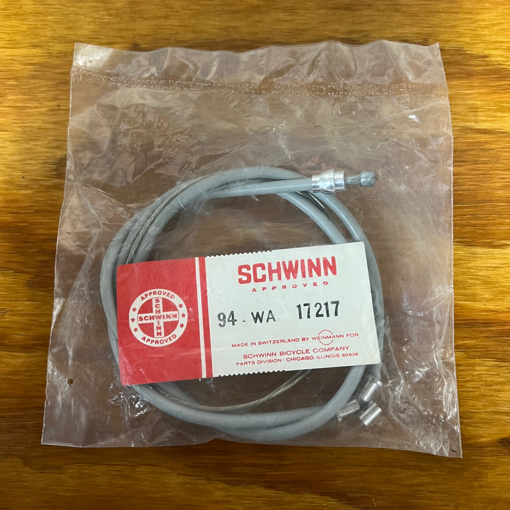 schwinn bicycle cables SCHWINN APPROVED SPLIT DERAILLEUR CABLE FITS ROAD BIKES AND OTHERS NO 17217 NOS