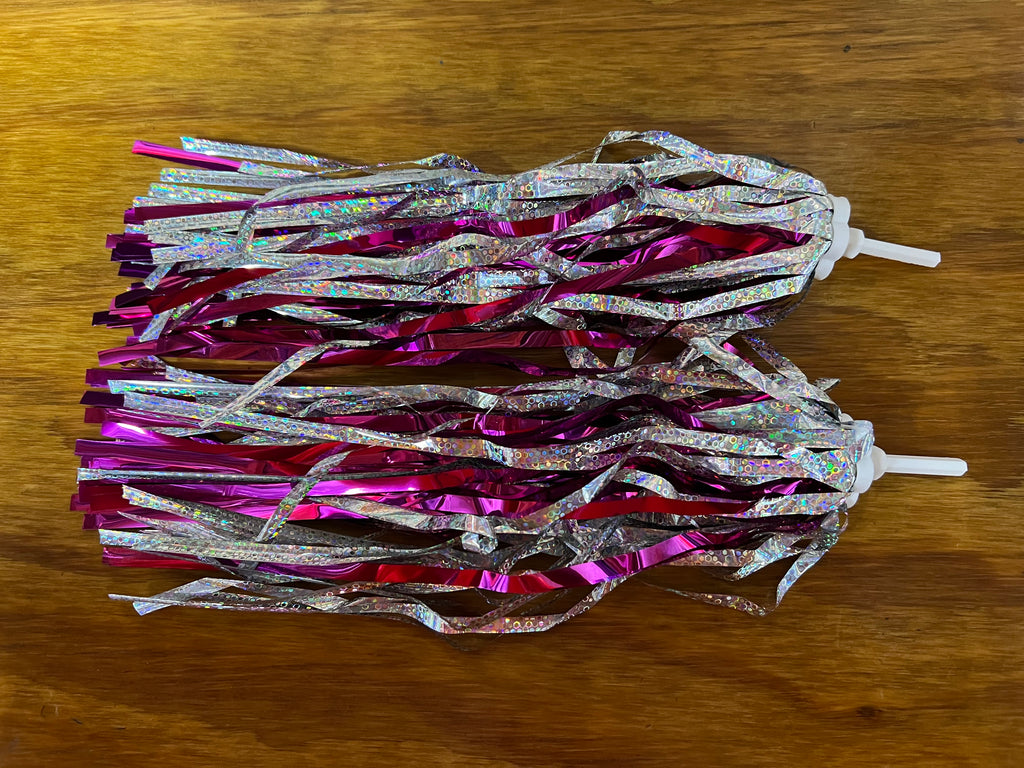 BICYCLE STREAMERS LASER PURPLE SET FITS SCHWINN HUFFY SEARS MURRAY AMF & OTHER NEW
