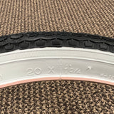 BICYCLE TIRE FIT SCHWINN S-7 RIMS 20 X 1-3/4 STINGRAY NEW WHITE WALL