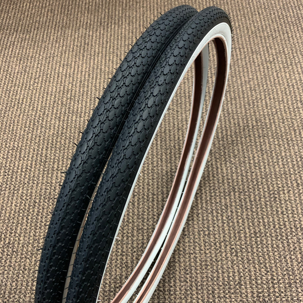 schwinn corvette bicycle parts BICYCLE TIRES FIT SCHWINN CORVETTE JAGUAR TYPHOON FLEET 26 X 1-3/4 S-7 NEW