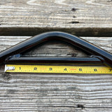 BMX BICYCLE SEAT POST 22.2 STEEL BLACK BENT STYLE FOR OLD SCHOOL BMX & OTHERS