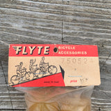 FLYTE BICYCLE GRIPS CLEAR YELLOW GOLD MADE IN ITALY VINTAGE NOS