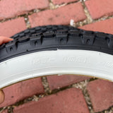 BICYCLE TIRES 20 X 2.125 KNOBBY WHITE WALL FIT SCHWINN STING-RAY & OTHERS NEW