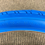 BICYCLE TIRES 26 X 2.125 BLUE  FITS SCHWINN CRUISER BALLOON TYPE & OTHERS NEW