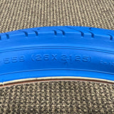 BICYCLE TIRES 26 X 2.125 BLUE  FITS SCHWINN CRUISER BALLOON TYPE & OTHERS NEW