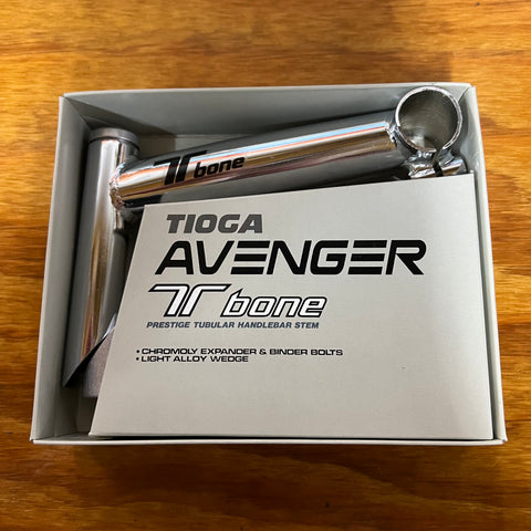 MOUNTAIN BIKE HANDLE BAR STEM TIOGA AVENGER T BONE VINTAGE JAPAN MOUNTAIN BIKE HANDLE BAR STEM TIOGA AVENGER T BONE VINTAGE JAPAN