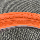 BICYCLE TIRES 20 X 1.95 ORANGE WALL FITS OLD SCHOOL BMX MONGOOSE SCHWINN OTHERS