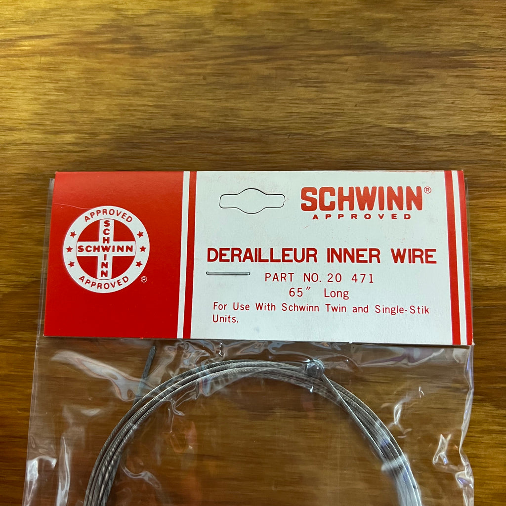 SCHWINN APPROVED DERAILLEUR INNER CABLE 65" INCH NO 20471 VINTAGE NOS