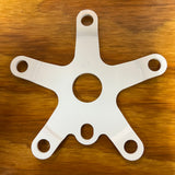 OLD SCHOOL WHITE BMX CHAINRING 110 BCD SPIDER FITS SUGINO SUNTOUR GT & OTHERS