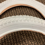 BICYCLE TIRES 16 X 2.125 WHITE WALL FOR SMALL KIDS CARTS WAGONS CHILDS BIKES