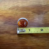 GLASS REFLECTOR FOR BICYCLE OR HARLEY DAVIDSON MOTOR CYCLES AMBER / ORANGE NOS