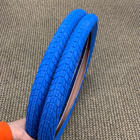 BICYCLE TIRES 20 X 1.95 BLUE WALL FITS OLD SCHOOL BMX GT MONGOOSE SCHWINN & OTHERS